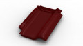 Roofing tile with a wine-red icing colour
