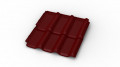 Roof surface with a wine-red icing colour